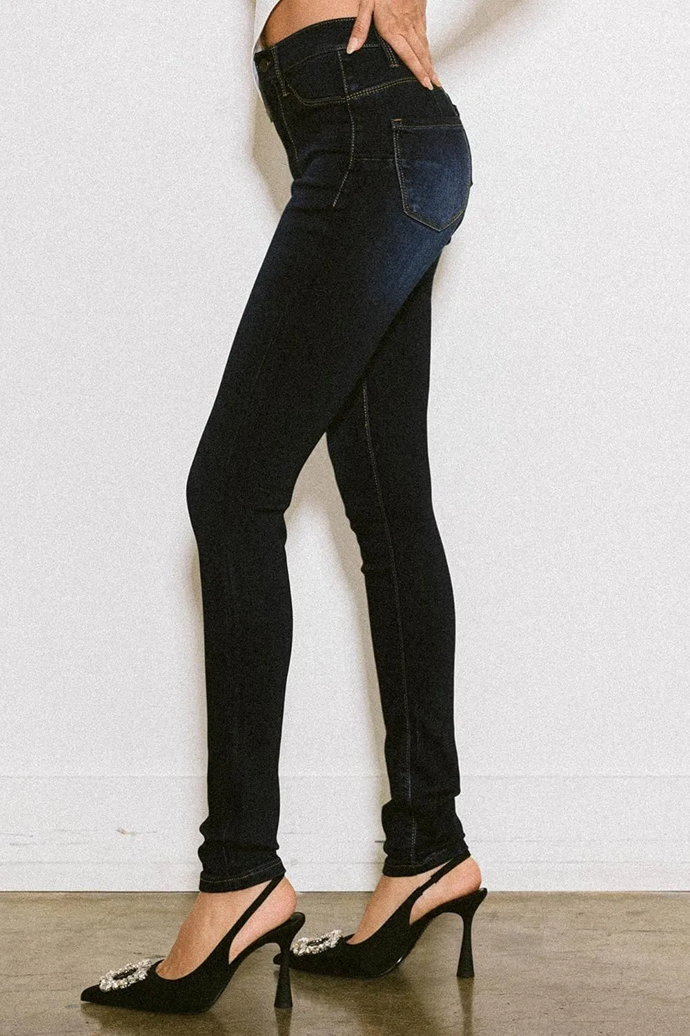 Vibrant Women’s Denim Skinny Jeans – High Waisted Soft Cozy Stretchy Casual Comfy Slim Fit Pants
