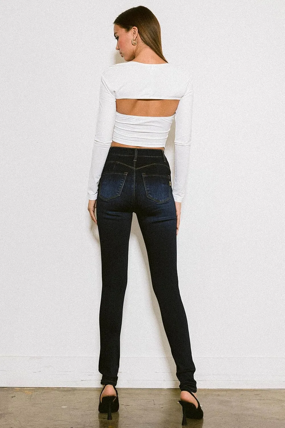 Vibrant Women’s Denim Skinny Jeans – High Waisted Soft Cozy Stretchy Casual Comfy Slim Fit Pants