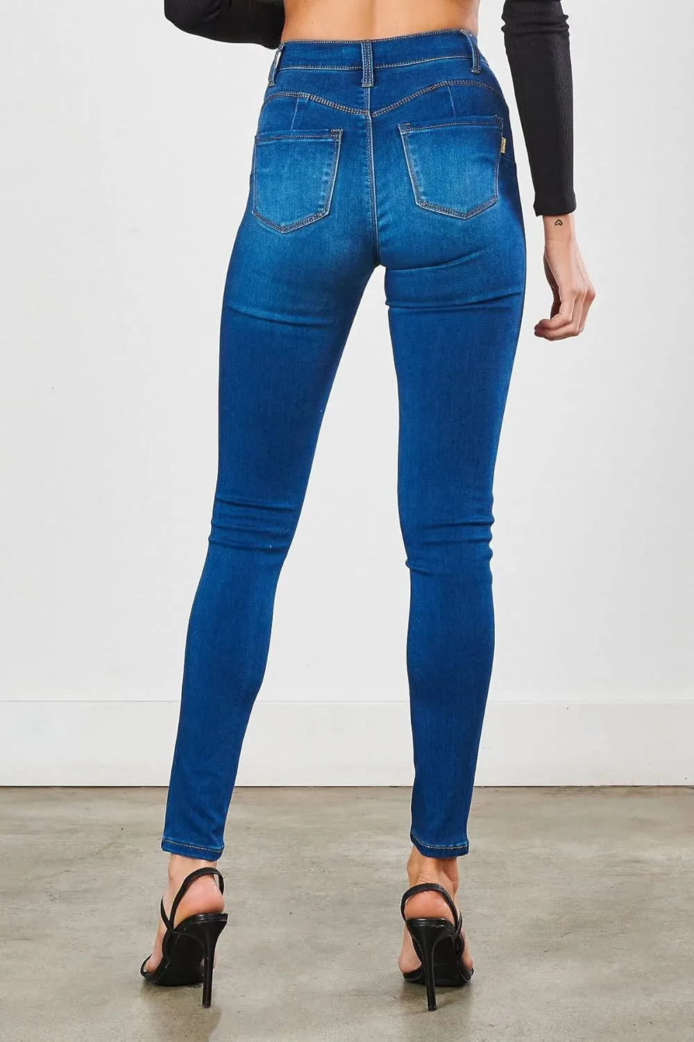 Vibrant Women’s Denim Skinny Jeans – High Waisted Soft Cozy Stretchy Casual Comfy Slim Fit Pants