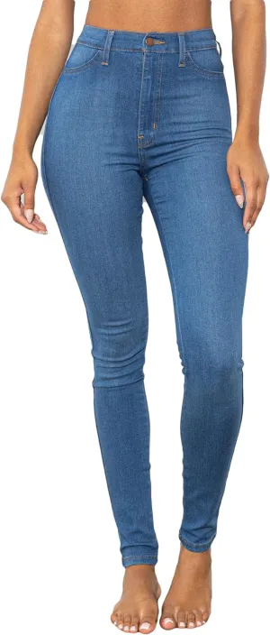 Vibrant Women’s Denim Skinny Jeans – Super Stretch High Waisted Rise Classic Casual Slim Fit Pants