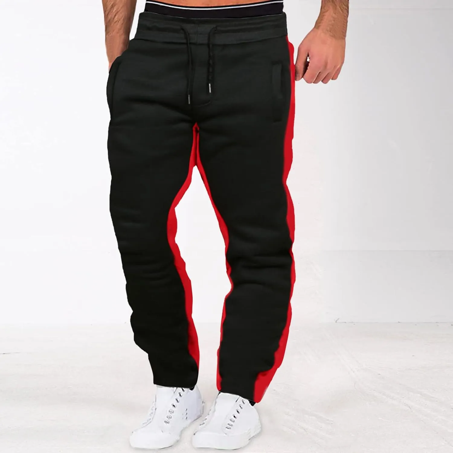 Vickyleb Cargo Pants for Men Baggy,Men's Joggers Sweatpants Gym Workout Pants Regular Stretch Slim Fit Pants