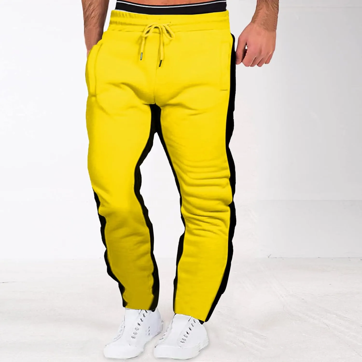 Vickyleb Cargo Pants for Men Baggy,Men's Joggers Sweatpants Gym Workout Pants Regular Stretch Slim Fit Pants