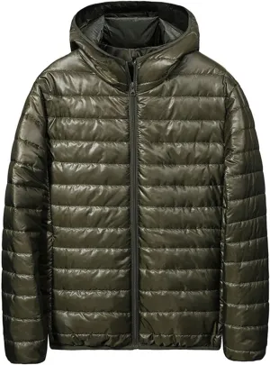 Winter Jackets for Men Lightweight Puffer Jacket Zip up Padded Coat Packable Down Jacket Quilted Insulated Jacket