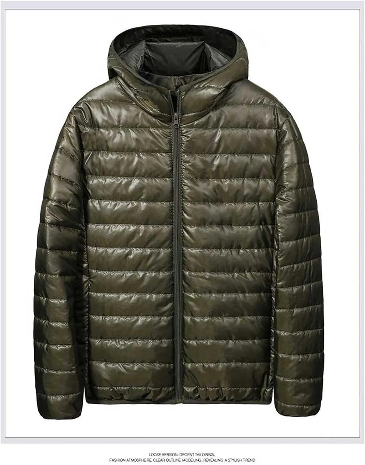 Winter Jackets for Men Lightweight Puffer Jacket Zip up Padded Coat Packable Down Jacket Quilted Insulated Jacket