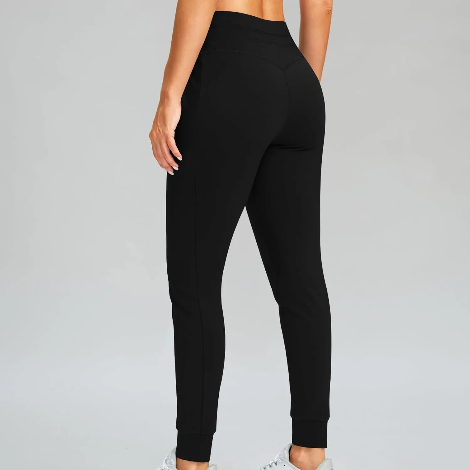 Women Fleece Lined Joggers Warm Winter Sweatpants High Waisted Hiking Pants Thermal Running Trousers with Pockets