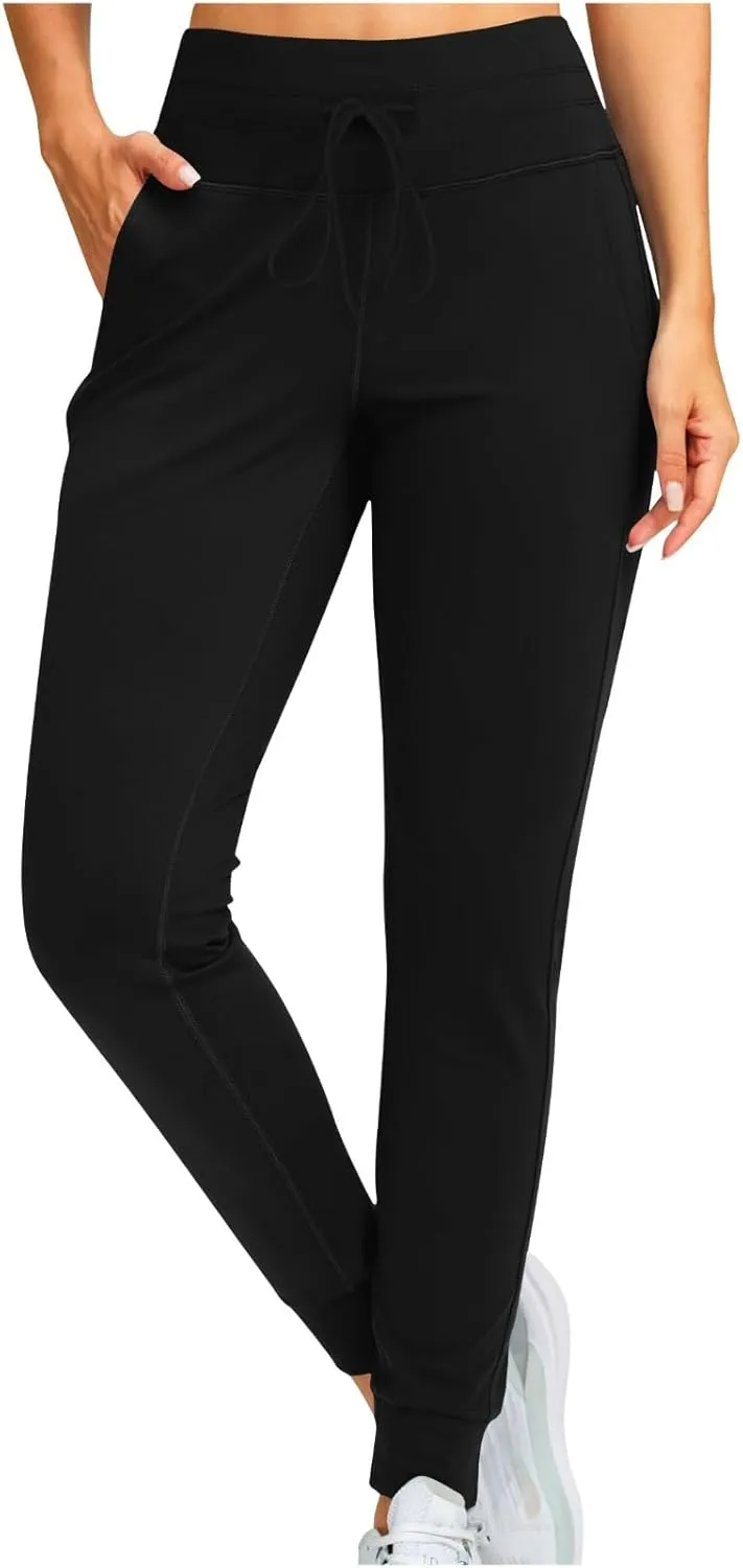 Women Fleece Lined Joggers Warm Winter Sweatpants High Waisted Hiking Pants Thermal Running Trousers with Pockets