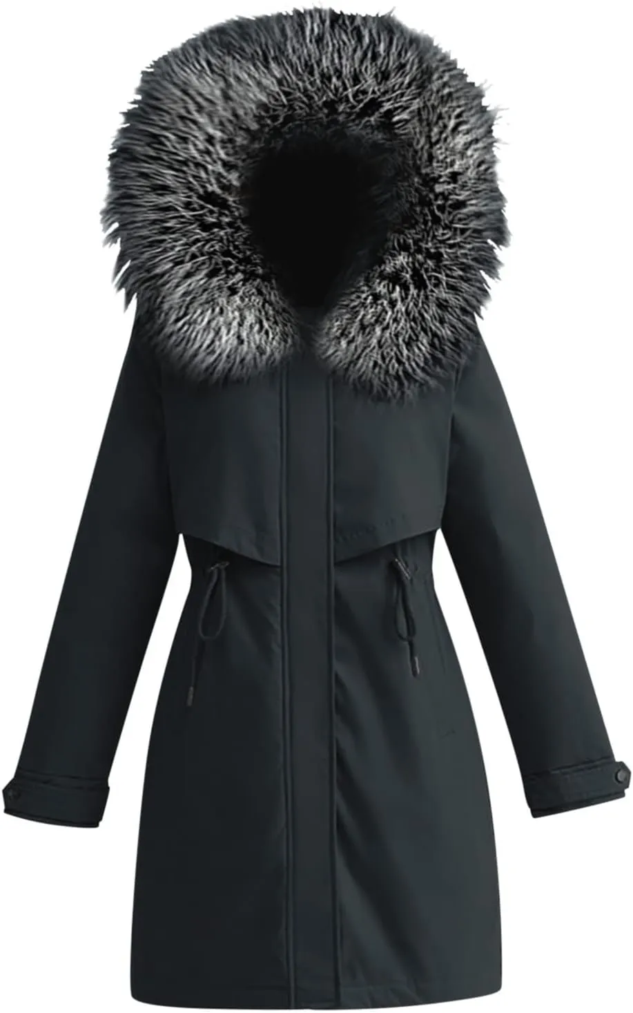 Womens Long Puffer Coat Packable Down Jacket Lightweight Parkas Jacket Maxi Zip Up Warm Hooded Quilted Coat