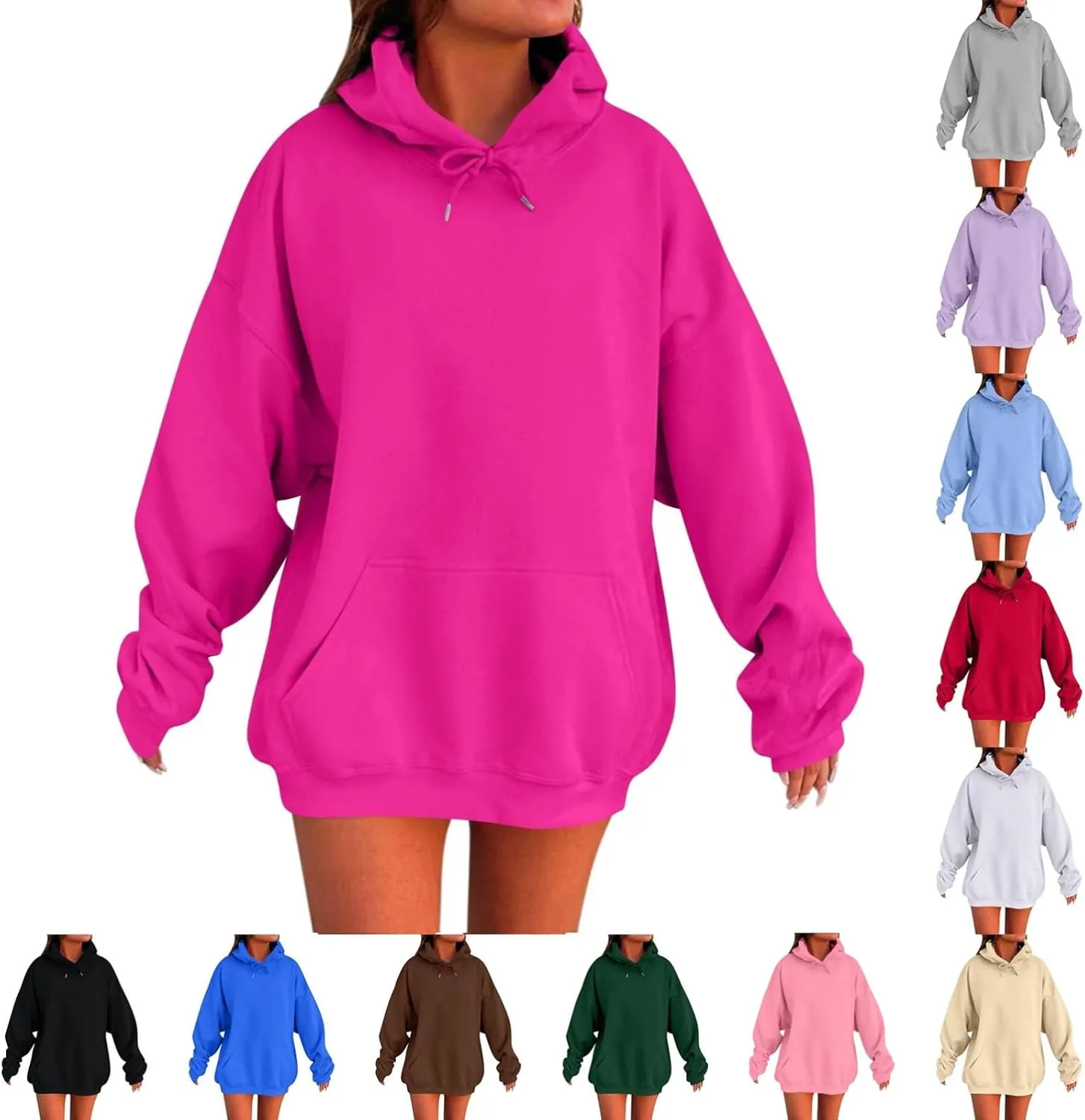 Womens Oversized Hoodies Winter Cute Sweatshirts Pullover Fashion Tops Trendy Outfits