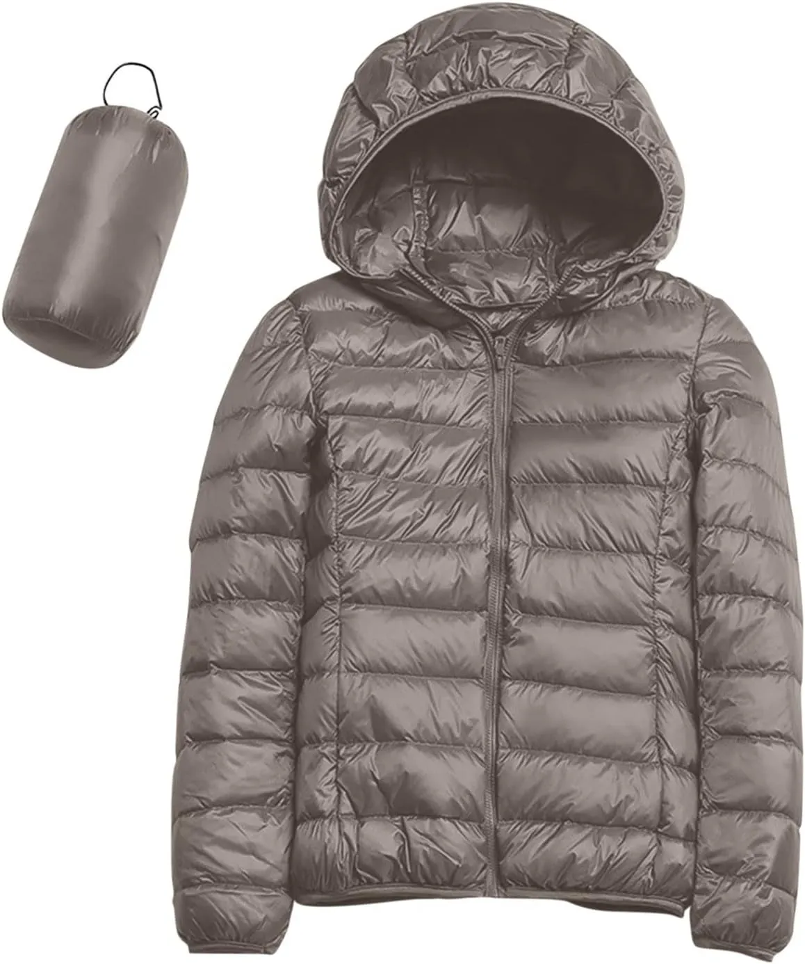 Women's Puffer Coats Lightweight Oversized Long Sleeve Jacket solid Warm Waterproof Packable Winter Coat with pocket