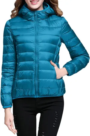 Women's Puffer Coats Lightweight Oversized Long Sleeve Jacket solid Warm Waterproof Packable Winter Coat with pocket