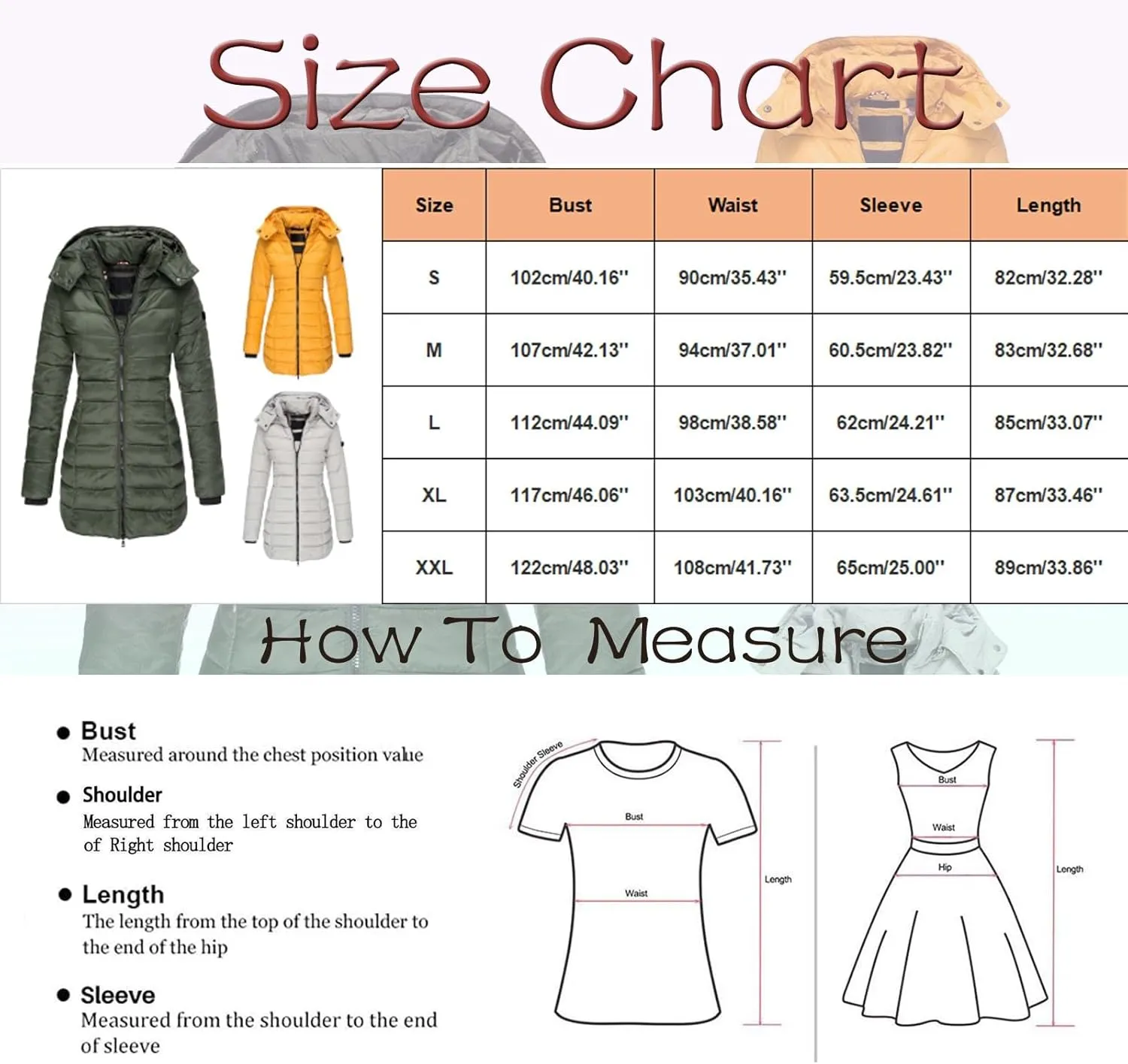 Women's WInter Warm Puffer Coats Lightweight Zipper Hooded Quilted Down Jackets Slim Fit Windproof Hiking Outerwear