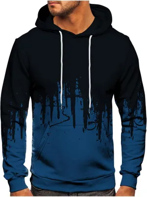Ymosrh Men's Sweatshirts Graphic Hoodies Pullover Sweatshirts Casual Drawstring Tops With Pockets Hoodies Pullover, S-5XL