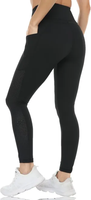 Yoga Pants for Women with Pockets High Waist Yoga Leggings Tummy Control Gym Workout Running Sports with Mesh