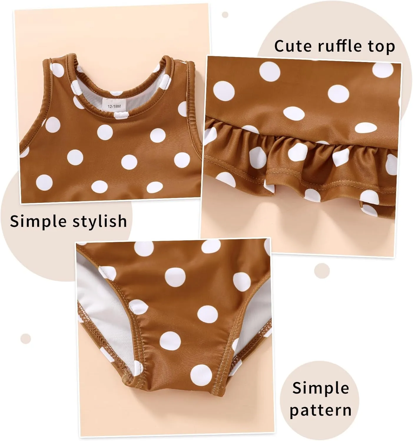 YOUNGER TREE Toddler Baby Girls Summer Swimsuit Sleeveless Striped Swimwear Two-Piece Suit Beach Bikini